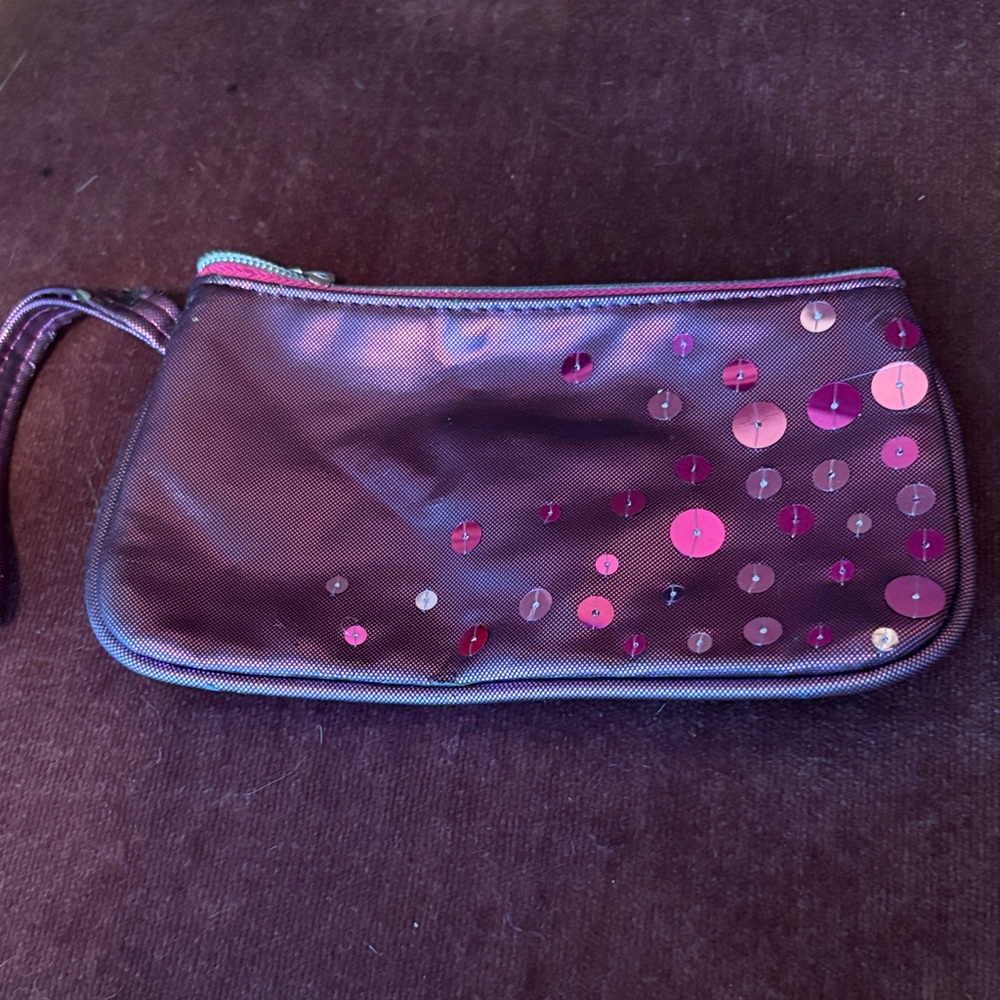 Elegant Purple Sequin Clutch